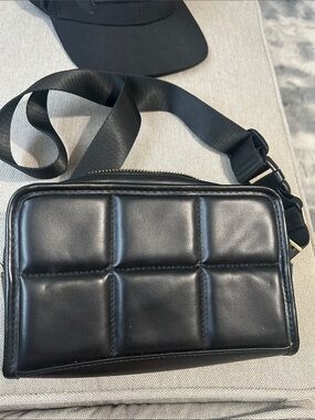 Amanda Uprichard Black Quilted Crossbody Bag
